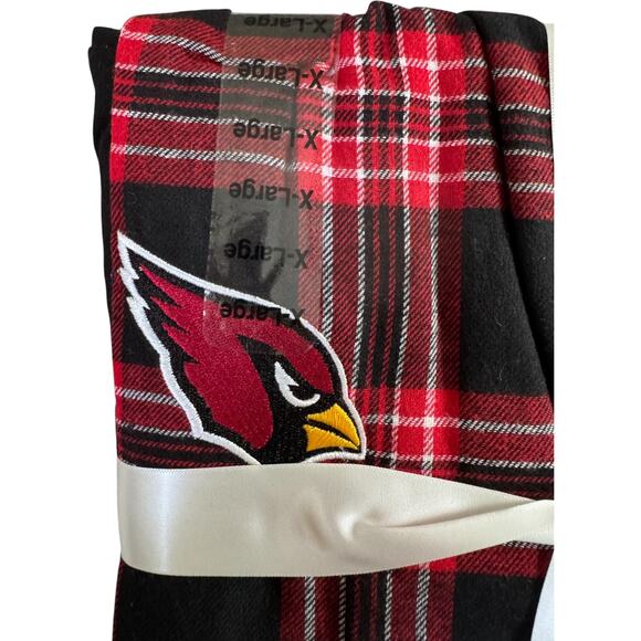 Arizona Cardinals Womens Flannel Pajama Set NFL Team Apparel Size XL Red Black - Picture 4 of 13